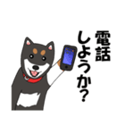 日本の黒柴犬。（個別スタンプ：24）