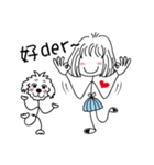 Slender girl and Nini（個別スタンプ：6）