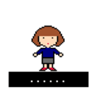 Daily conversation by dot picture[woman]（個別スタンプ：17）