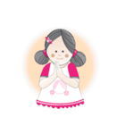 girl double buns version 2（個別スタンプ：20）