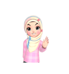Amarena Muslim hijab girl（個別スタンプ：1）