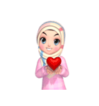 Amarena Muslim hijab girl（個別スタンプ：5）