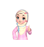 Amarena Muslim hijab girl（個別スタンプ：8）