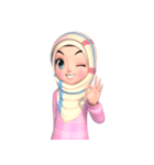 Amarena Muslim hijab girl（個別スタンプ：11）