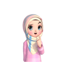 Amarena Muslim hijab girl（個別スタンプ：13）