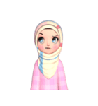 Amarena Muslim hijab girl（個別スタンプ：15）