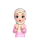 Amarena Muslim hijab girl（個別スタンプ：21）