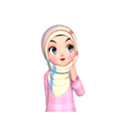 Amarena Muslim hijab girl（個別スタンプ：22）