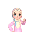 Amarena Muslim hijab girl（個別スタンプ：24）
