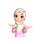 Amarena Muslim hijab girl（個別スタンプ：26）