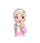 Amarena Muslim hijab girl（個別スタンプ：27）