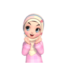 Amarena Muslim hijab girl（個別スタンプ：28）