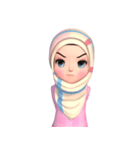 Amarena Muslim hijab girl（個別スタンプ：32）