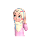 Amarena Muslim hijab girl（個別スタンプ：33）