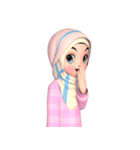 Amarena Muslim hijab girl（個別スタンプ：35）