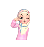 Amarena Muslim hijab girl（個別スタンプ：38）