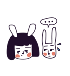 「まゆちゃん」とウサギの「ふぁーふぁ」（個別スタンプ：7）