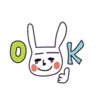 「まゆちゃん」とウサギの「ふぁーふぁ」（個別スタンプ：22）