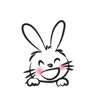 funny rabbit face（個別スタンプ：1）