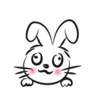 funny rabbit face（個別スタンプ：2）