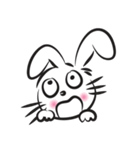 funny rabbit face（個別スタンプ：11）