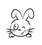 funny rabbit face（個別スタンプ：27）