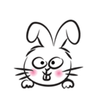 funny rabbit face（個別スタンプ：31）