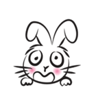 funny rabbit face（個別スタンプ：36）