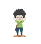 Curly Haired Boy（個別スタンプ：1）