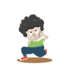 Curly Haired Boy（個別スタンプ：9）