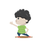 Curly Haired Boy（個別スタンプ：11）