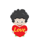 Curly Haired Boy（個別スタンプ：19）