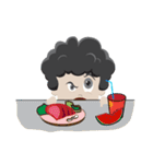 Curly Haired Boy（個別スタンプ：40）