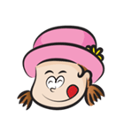 The fierce girl ＆ hat（個別スタンプ：1）