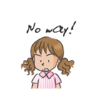 brown hair girl（個別スタンプ：17）