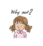 brown hair girl（個別スタンプ：20）