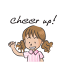 brown hair girl（個別スタンプ：22）