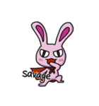 Sassy Pink Bunny(English version)（個別スタンプ：3）