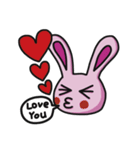 Sassy Pink Bunny(English version)（個別スタンプ：8）