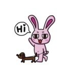 Sassy Pink Bunny(English version)（個別スタンプ：22）