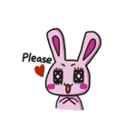 Sassy Pink Bunny(English version)（個別スタンプ：25）