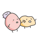 Poached egg and his friend（個別スタンプ：1）