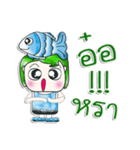 Mr. Tama. I love Fish. ^_^（個別スタンプ：16）