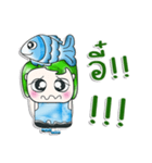 Mr. Tama. I love Fish. ^_^（個別スタンプ：39）