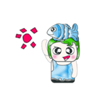 Mr. Tama and fish. ^_^（個別スタンプ：17）