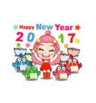 Ginny＆Chicks New year 2017（個別スタンプ：8）