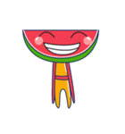 Yellow Shirt with Watermelon Head（個別スタンプ：1）