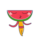 Yellow Shirt with Watermelon Head（個別スタンプ：7）