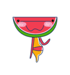 Yellow Shirt with Watermelon Head（個別スタンプ：8）