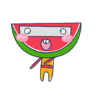 Yellow Shirt with Watermelon Head（個別スタンプ：17）